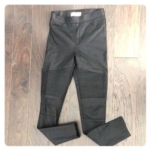 NEW Wo Tags Oober Swank Coated Moto Leggings